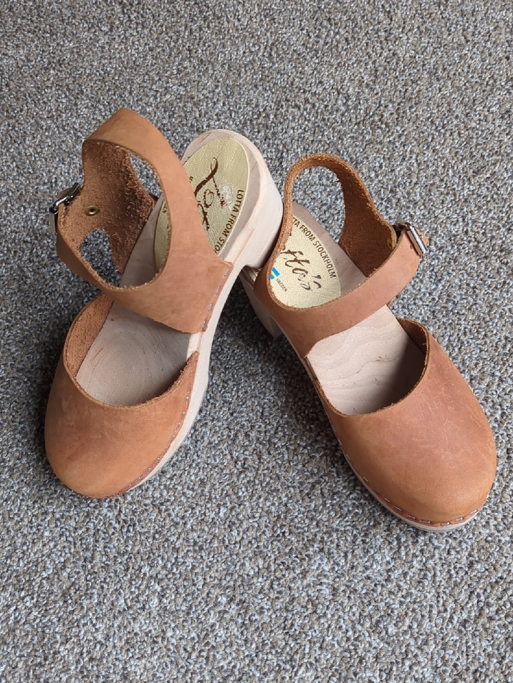 Lotta From Stockholm Brown Highwood Mary Jane Clogs